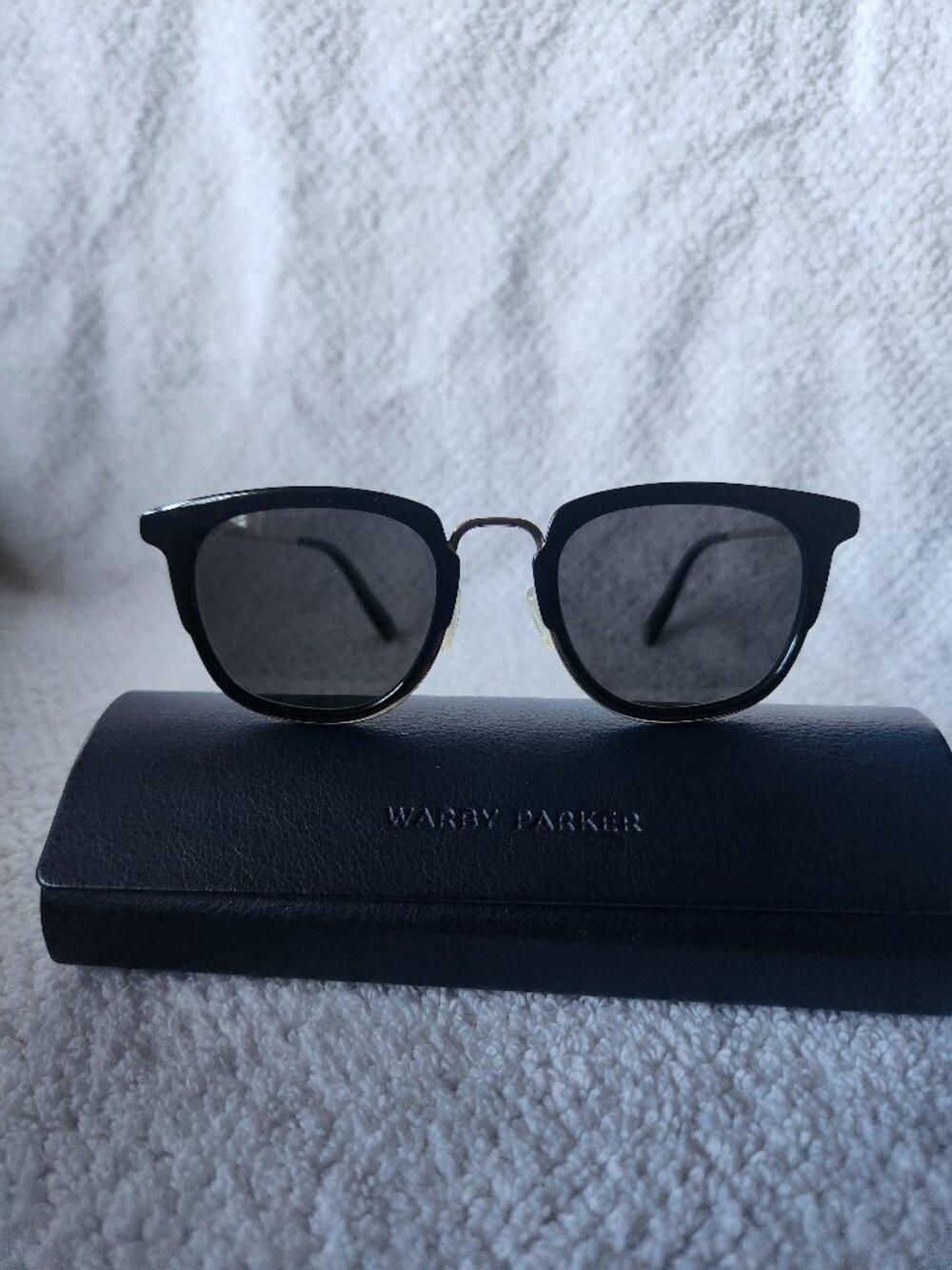 Warby Parker Men's Sunglasses, black with gold accents
